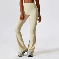Yoga-Hose mit Schlaghose für Frauen in Beige