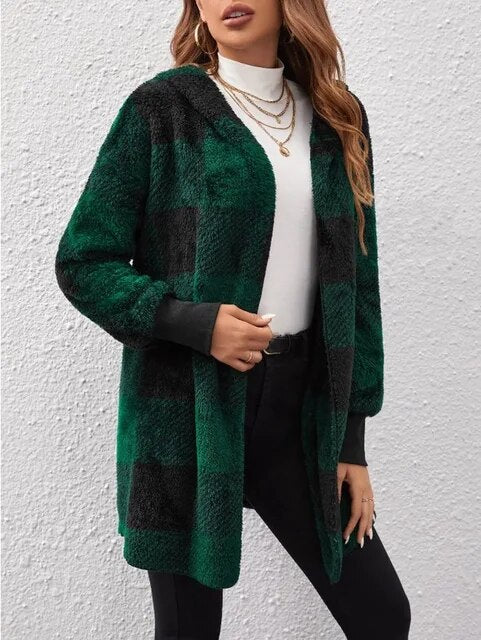 Ralph Mattew Lässige karierte Strickjacke