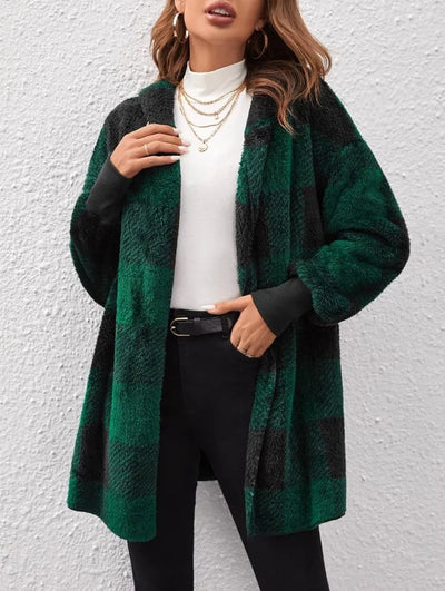 Ralph Mattew Lässige karierte Strickjacke
