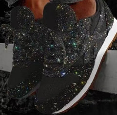 Nor - Lässige Glitzerschuhe mit Pailletten in Schwarz