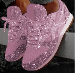 Nor - Lässige Glitzerschuhe mit Pailletten in Rosa