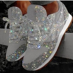 Nor - Lässige Glitzerschuhe mit Pailletten in Zilver