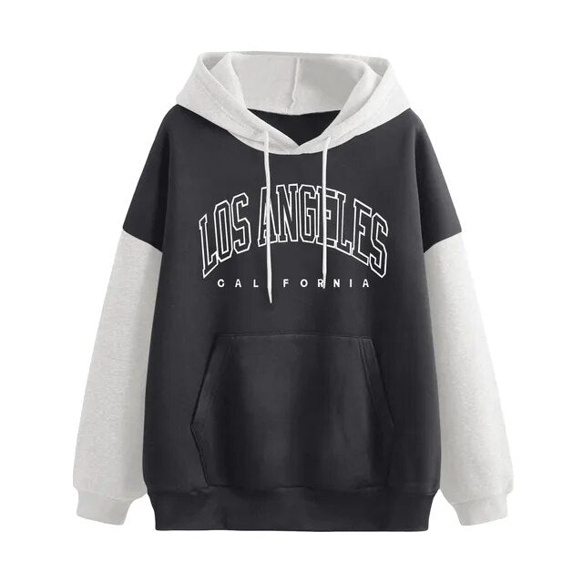 Damen Brief Sweatshirt mit langen Ärmeln Hoodie