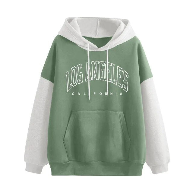Damen Brief Sweatshirt mit langen Ärmeln Hoodie