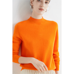 Yelena - Strickpullover aus Kaschmir in Orange