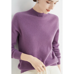 Yelena - Strickpullover aus Kaschmir in Violett