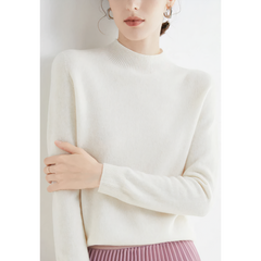 Yelena - Strickpullover aus Kaschmir in Weiß