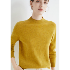 Yelena - Strickpullover aus Kaschmir in Senfgelb