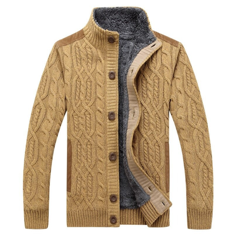 Warme Zopfstrickjacke für Männer