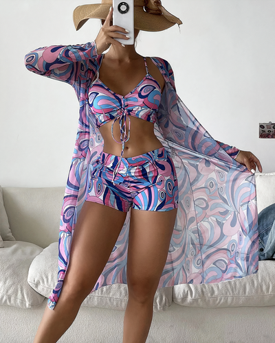 Carla® | High-Waist-Bikini-Set mit Überzug