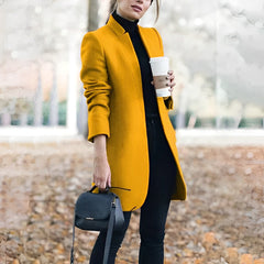 Leni - Eleganter Frühlingsmantel in Gelb