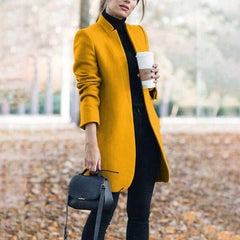 Modischer Trenchcoat für Damen | Lässig in Gelb
