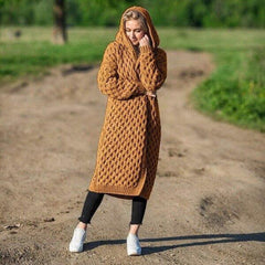 NIKITA - Bequeme strickjacke in Gelb