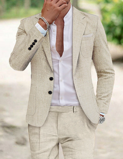 Johan - Stil Herrenhemd aus Leinen - Sommerlich Elegant in Beige