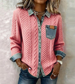 Tiralia - Strukturierter Strickpullover in Rosa