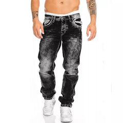 Weite Herren-Jeans mit bequemem Schnitt in Schwarz