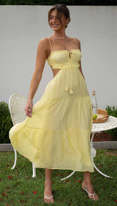 Zola | Elegantes Sommerkleid in Gelb