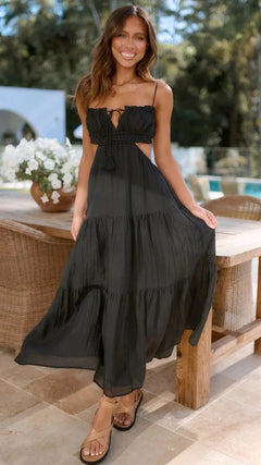 Zola | Elegantes Sommerkleid in Schwarz