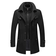 Zweiteilige Herren-Winterjacke mit isolierender Innenjacke – wasserabweisend, stylisch und warm in Schwarz