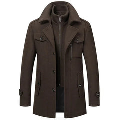 Zweiteilige Herren-Winterjacke mit isolierender Innenjacke – wasserabweisend, stylisch und warm in Kaffee