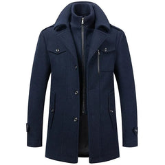 Zweiteilige Herren-Winterjacke mit isolierender Innenjacke – wasserabweisend, stylisch und warm in Blau