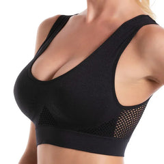 Zylari | Atmungsaktiver Sport BH für Damen Fitness Sommer in Schwarz