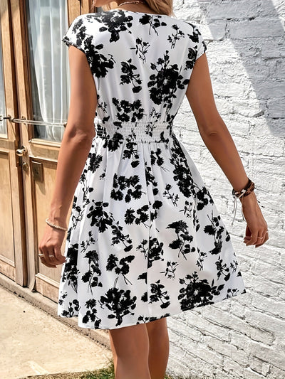 Ulla - Weißes Blumen-Wickelkleid