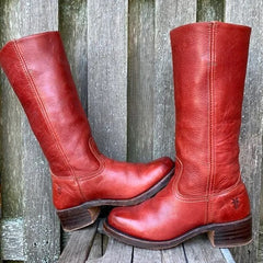 Stefanie | Damen Klassische Orthopädische Stiefel in Rot