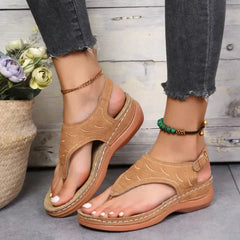 Talia - Modischen Ledersandalen in Braun