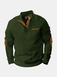 Jonas | Herren Klassiker Zopfmuster Pullover in Grün