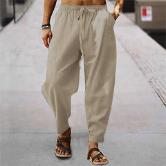 Titus - Bequeme Hose mit Kordelzug in Beige