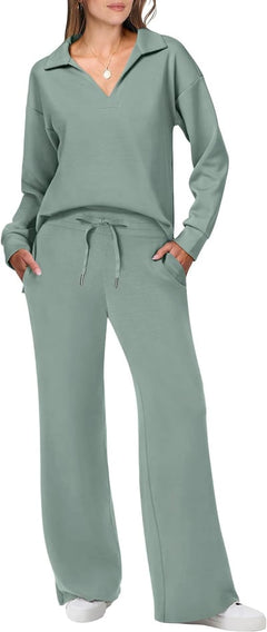 Briar - Lässiger Pullover & Hose - Reise- & Lounge-Set in Grün
