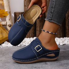 Orlaith - Gepolsterte orthopädische Sandalen in Dunkelblau