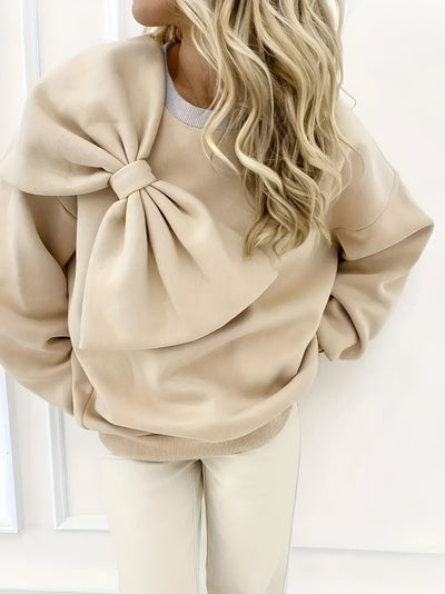 Rike | Elegantes Sweatshirt mit Großem Schleifen-Detail