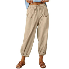 Zayrina - lässige Jogginghose in Khaki