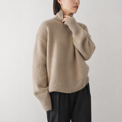 Lea - Komfortabler Rollkragenpullover für Damen in Khaki