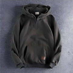 Tommy - Vintage-Herren-Hoodie mit Kapuze in Grau