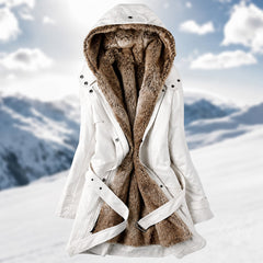 Hedda - Stilvoller Winterparka für Damen in Hellbeige