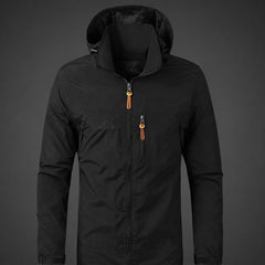 Estefan - Modische Herrenjacke mit Kapuze in Schwarz