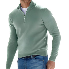 Ralph - Bequemer Herrenpullover mit Reißverschluss in Grün