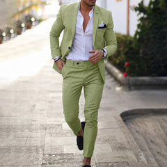 Mikael - Set aus Blazer und Hose in Grün