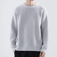 Adrian | Herren Legerer Strickpullover in Grau