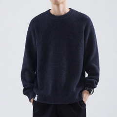 Adrian | Herren Legerer Strickpullover in Marineblau