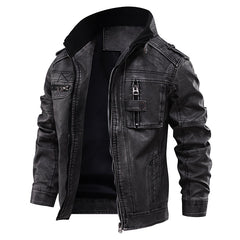 Die Adriano Lederjacke in Schwarz