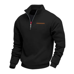 Rico | Lässiges Fleece-Sweatshirt für Herren in Schwarz