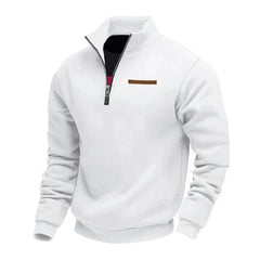 Rico | Lässiges Fleece-Sweatshirt für Herren in Weiß