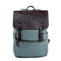 Gaston - Vintage-Rucksack - Robustes Canvas in Hellblau