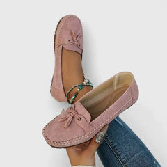 Stella | Gummisohle Flache Sohle Ballerinas in Rosa