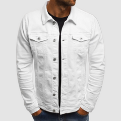 Alexander | Herren Klassische Strapazierfähige Baumwolljacke in Weiß