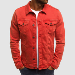 Alexander | Herren Klassische Strapazierfähige Baumwolljacke in Rot
